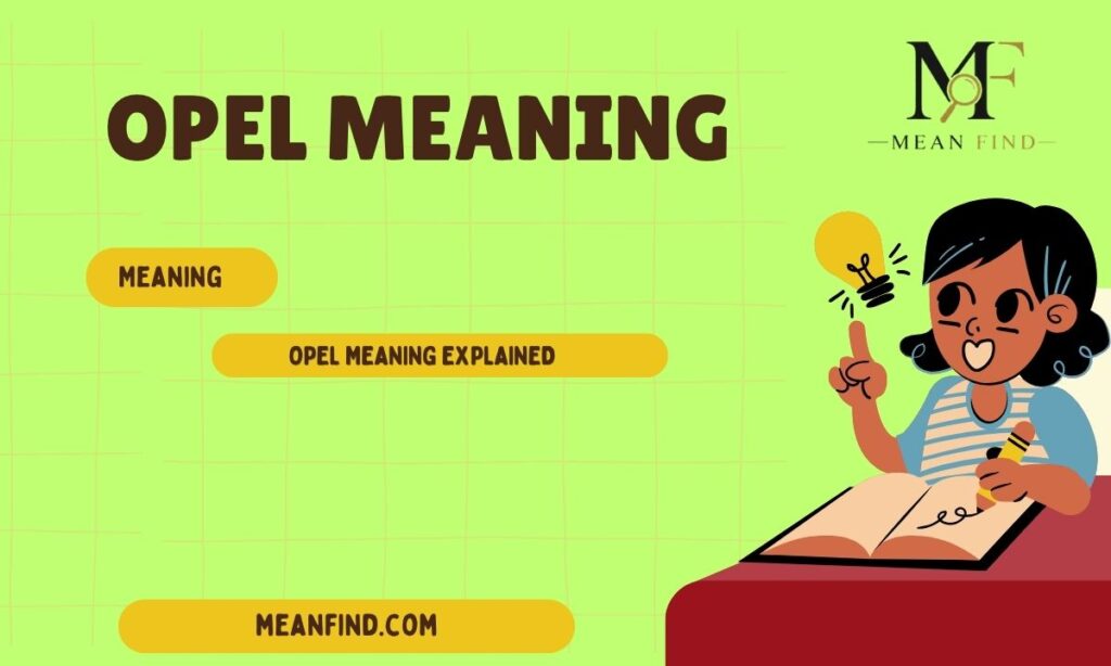 OPEL Meaning Explained: Brand Origin & Hidden Story